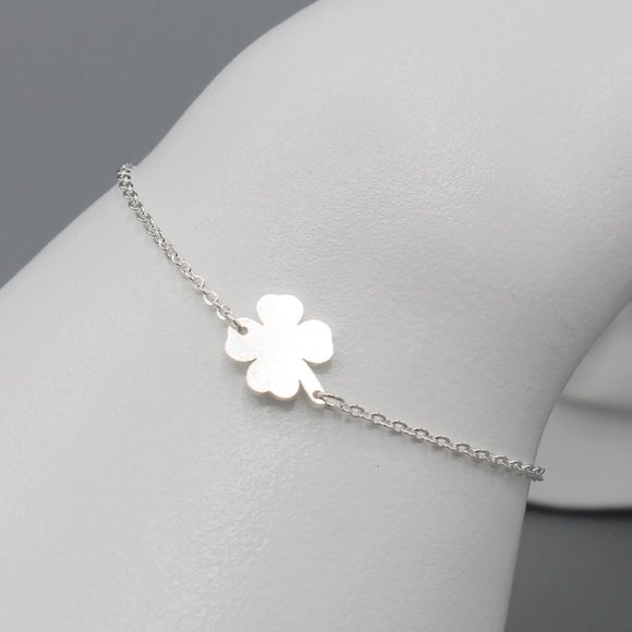 Jewelry - Lucky clover tennis bracelet silver tone